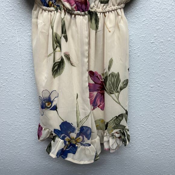 Mahina Floral Feminine Beach Coquette Chic Boho Romantic Womens Romper Small - Picture 5 of 14
